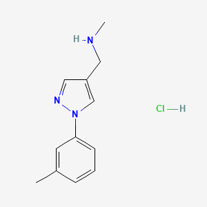 N-Methyl-1-[1-(3-methylphenyl)-1H-pyrazol-4-yl]methanamine hydrochloride