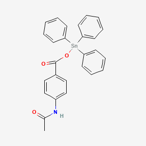 molecular formula C27H23NO3Sn B1627706 Stannane, ((p-acetamidobenzoyl)oxy)triphenyl- CAS No. 2847-65-6