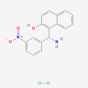 molecular formula C17H15ClN2O3 B1627721 1-[Amino-(3-nitro-phenyl)-methyl]-naphthalen-2-ol hydrochloride CAS No. 1170637-51-0