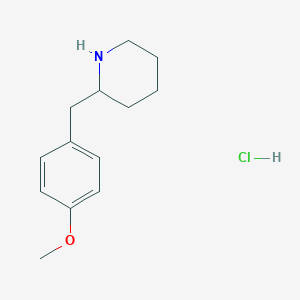 molecular formula C13H20ClNO B1627722 2-(4-甲氧基苄基)-哌啶盐酸盐 CAS No. 420137-09-3