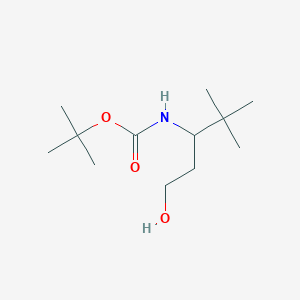 molecular formula C12H25NO3 B1627723 [1-(2-Hydroxy-ethyl)-2,2-dimethyl-propyl]-carbamic acid tert-butyl ester CAS No. 892874-24-7
