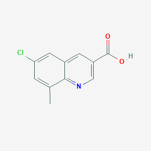 molecular formula C11H8ClNO2 B1627726 6-Chloro-8-methylquinoline-3-carboxylic acid CAS No. 948289-56-3