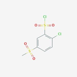 molecular formula C7H6Cl2O4S2 B1627733 2-Chloro-5-(methylsulfonyl)benzenesulfonyl chloride CAS No. 90084-62-1