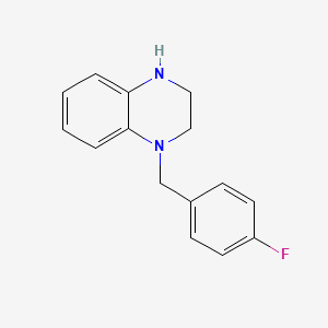 molecular formula C15H15FN2 B1627739 1-[(4-Fluorophenyl)methyl]-1,2,3,4-tetrahydroquinoxaline CAS No. 939760-20-0