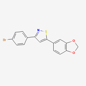 molecular formula C16H10BrNO2S B1627768 5-(1,3-Benzodioxol-5-yl)-3-(4-bromophenyl)isothiazole CAS No. 850349-76-7