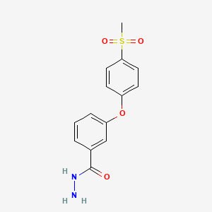 molecular formula C14H14N2O4S B1627770 3-(4-(Methylsulfonyl)phenoxy)benzohydrazide CAS No. 850350-04-8