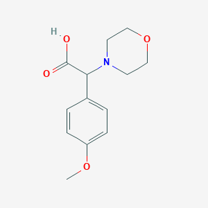 molecular formula C13H17NO4 B1627861 2-(4-Methoxyphenyl)-2-morpholinoacetic acid CAS No. 803637-78-7