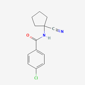 molecular formula C13H13ClN2O B1627875 4-Chloro-N-(1-cyano-cyclopentyl)-benzamide CAS No. 912762-28-8