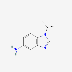 molecular formula C10H13N3 B1627983 1-ISOPROPYL-1H-BENZOIMIDAZOL-5-YLAMINE TRIHYDROCHLORIDE CAS No. 54513-37-0