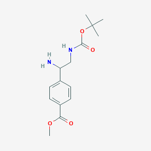 molecular formula C15H22N2O4 B1627987 Methyl 4-(1-amino-2-((tert-butoxycarbonyl)amino)ethyl)benzoate CAS No. 939760-52-8