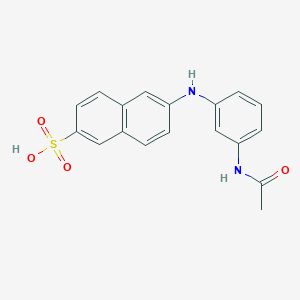 molecular formula C18H16N2O4S B162801 6-(3-Acetamidoanilino)naphthalene-2-sulfonic acid CAS No. 139039-74-0