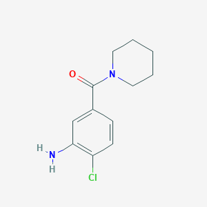 molecular formula C12H15ClN2O B1628030 2-Chloro-5-(piperidin-1-ylcarbonyl)aniline CAS No. 91766-96-0