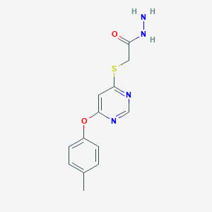 Acetic acid, ((6-(4-methylphenoxy)-4-pyrimidinyl)thio)-, hydrazide