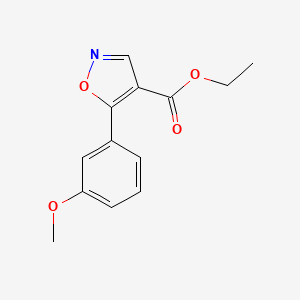 molecular formula C13H12NO4- B1628142 Ethyl-5-(3-methoxyphenyl)-isoxazole-4-carboxylate CAS No. 76344-81-5