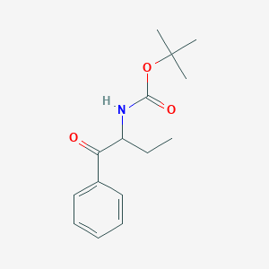 molecular formula C15H21NO3 B162819 (1-Benzoyl-propyl)-carbamic acid tert-butyl ester CAS No. 138371-46-7