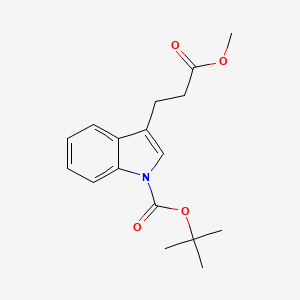 molecular formula C17H21NO4 B1628193 tert-butyl 3-(3-methoxy-3-oxopropyl)-1H-indole-1-carboxylate CAS No. 253605-13-9