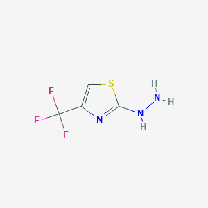 molecular formula C4H4F3N3S B1628216 2-Hydrazinyl-4-(trifluoromethyl)-1,3-thiazole CAS No. 137929-07-8