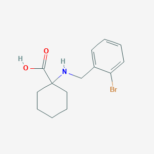 1-{[(2-Bromophenyl)methyl]amino}cyclohexane-1-carboxylic acid