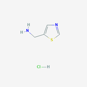 molecular formula C4H7ClN2S B162824 噻唑-5-基甲胺盐酸盐 CAS No. 131052-46-5