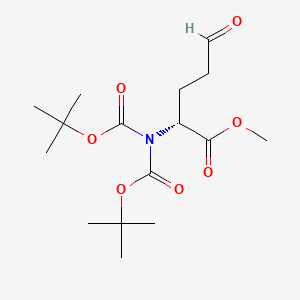 Methyl(2R)-2-(bis(tert-butoxycarbonyl)amino)-5-oxopentanoate