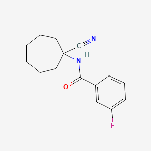 molecular formula C15H17FN2O B1628253 N-(1-cyanocycloheptyl)-3-fluorobenzamide CAS No. 912770-87-7