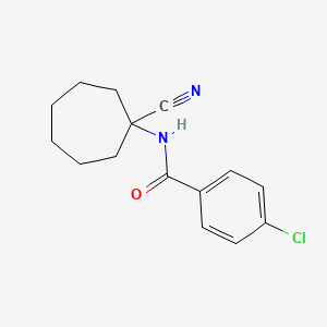 4-Chloro-N-(1-cyano-cycloheptyl)-benzamide