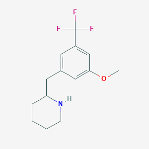 molecular formula C14H18F3NO B1628291 2-(3-Methoxy-5-trifluoromethyl-benzyl)-piperidine CAS No. 955315-21-6
