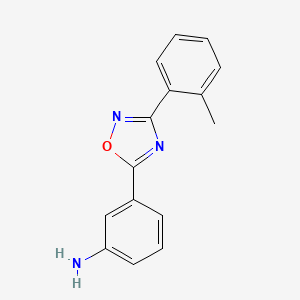 molecular formula C15H13N3O B1628297 3-[3-(2-Methylphenyl)-1,2,4-oxadiazol-5-YL]aniline CAS No. 915920-56-8