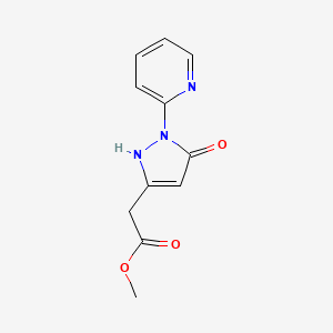 molecular formula C11H11N3O3 B1628299 Methyl (5-hydroxy-1-pyridin-2-yl-1H-pyrazol-3-yl)-acetate CAS No. 1119391-01-3