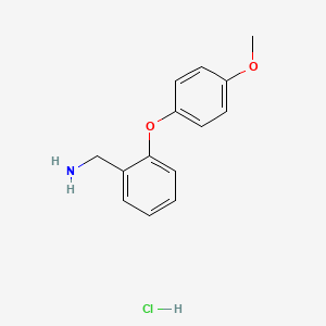 molecular formula C14H16ClNO2 B1628301 2-(4-Methoxyphenoxy)benzylamine hydrochloride CAS No. 1171721-42-8