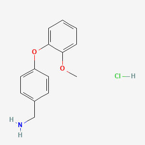 molecular formula C14H16ClNO2 B1628304 4-(2-甲氧基苯氧基)苄胺盐酸盐 CAS No. 1169974-82-6