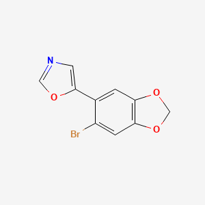 molecular formula C10H6BrNO3 B1628306 5-(6-Bromobenzo[d][1,3]dioxol-5-yl)oxazole CAS No. 850349-74-5