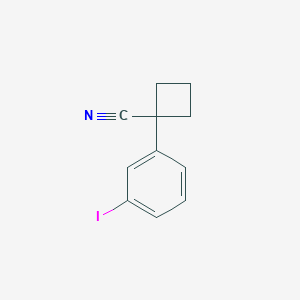 molecular formula C11H10IN B1628308 1-(3-Iodophenyl)cyclobutane-1-carbonitrile CAS No. 864685-44-9