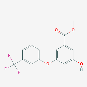 molecular formula C15H11F3O4 B1628309 3-Hydroxy-5-(3-trifluoromethyl-phenoxy)-benzoic acid methyl ester CAS No. 514804-11-6