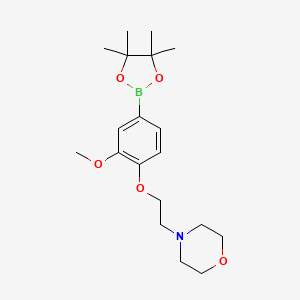 4-[2-[2-Methoxy-4-(4,4,5,5-tetramethyl-1,3,2-dioxaborolan-2-yl)phenoxy]ethyl]morpholine