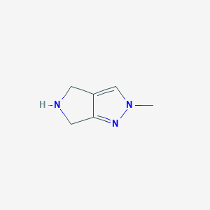 molecular formula C6H9N3 B1628335 2-Methyl-2,4,5,6-tetrahydropyrrolo[3,4-c]pyrazole CAS No. 752176-43-5