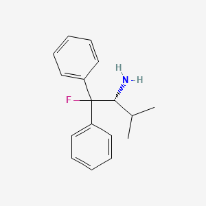 molecular formula C17H20FN B1628369 (R)-(+)-2-Amino-1-fluoro-3-methyl-1,1-diphenylbutane CAS No. 400870-24-8