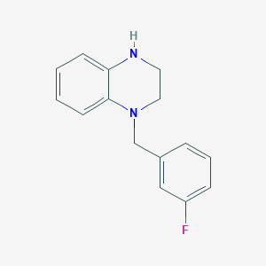 molecular formula C15H15FN2 B1628379 1-[(3-Fluorophenyl)methyl]-1,2,3,4-tetrahydroquinoxaline CAS No. 939760-18-6