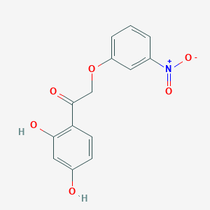molecular formula C14H11NO6 B162840 1-(2,4-Dihydroxyphenyl)-2-(3-nitrophenoxy)ethanone CAS No. 137987-90-7