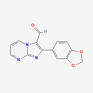 2-Benzo[1,3]dioxol-5-yl-imidazo[1,2-a]pyrimidine-3-carbaldehyde