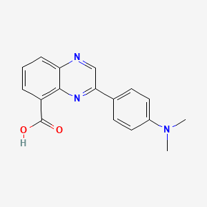 molecular formula C17H15N3O2 B1628414 3-[4-(Dimethylamino)phenyl]quinoxaline-5-carboxylic acid CAS No. 904815-20-9