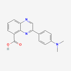 3-[4-(Dimethylamino)phenyl]quinoxaline-5-carboxylic acid