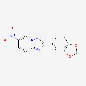 2-(2H-1,3-benzodioxol-5-yl)-6-nitroimidazo[1,2-a]pyridine