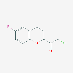 molecular formula C11H10ClFO2 B1628419 2-chloro-1-(6-fluoro-3,4-dihydro-2H-chromen-2-yl)ethanone CAS No. 943126-72-5