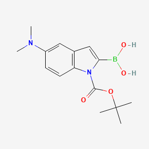 (1-(tert-butoxycarbonyl)-5-(dimethylamino)-1H-indol-2-yl)boronic acid