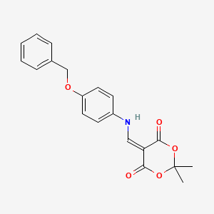 molecular formula C20H19NO5 B1628428 5-(((4-(Benzyloxy)phenyl)amino)methylene)-2,2-dimethyl-1,3-dioxane-4,6-dione CAS No. 909345-56-8
