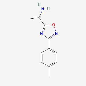 B1628431 1-(3-(p-Tolyl)-1,2,4-oxadiazol-5-yl)ethanamine CAS No. 915922-88-2