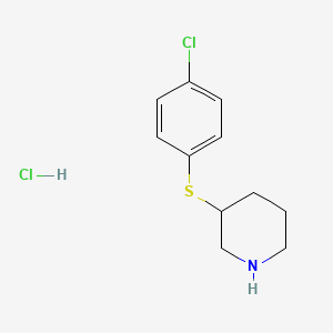 molecular formula C11H15Cl2NS B1628433 3-((4-Chlorophenyl)thio)piperidine hydrochloride CAS No. 101768-48-3