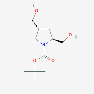 molecular formula C11H21NO4 B1628440 tert-Butyl (2S,4R)-2,4-bis(hydroxymethyl)pyrrolidine-1-carboxylate CAS No. 212266-75-6