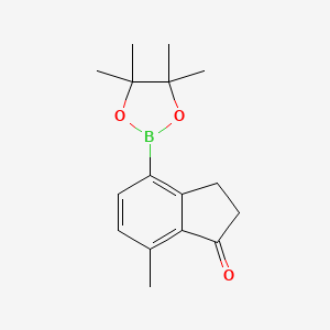 molecular formula C16H21BO3 B1628458 7-Methyl-1-oxo-2,3-dihydro-1H-inden-4-ylboronic acid pinacol ester CAS No. 915402-07-2